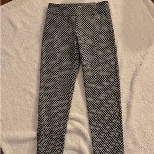 new directions Black & White Geometric Ponte Leggings